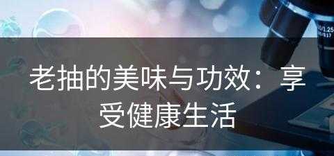 老抽的美味与功效：享受健康生活